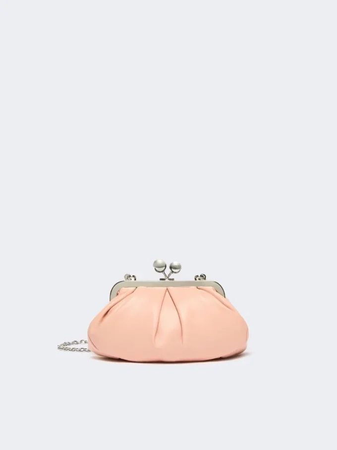 Bolsa Pasticcino pequena em pele de carneiro, rosa antigo Bolsa Pasticcino pequena em pele de carneiro, rosa antigo