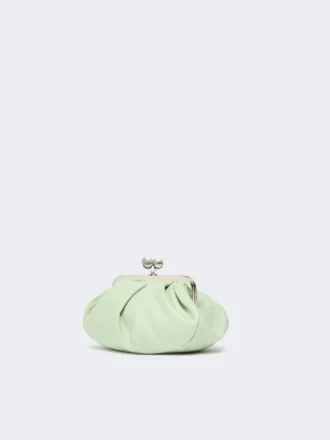 Bolsa Pasticcino pequena em pele de carneiro, verde pastel