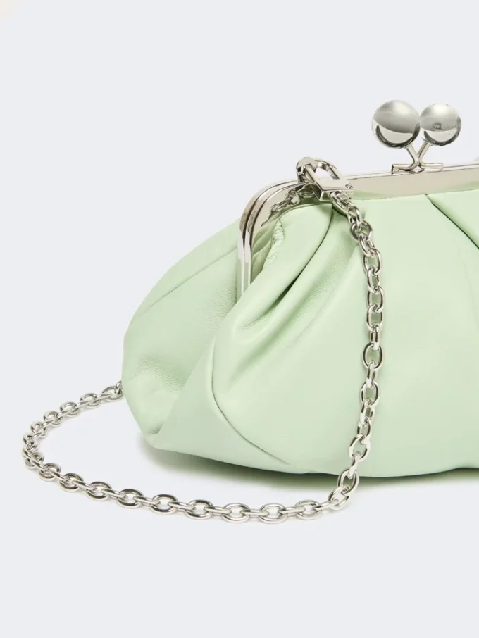 Bolsa Pasticcino pequena em pele de carneiro, verde pastel Bolsa Pasticcino pequena em pele de carneiro, verde pastel