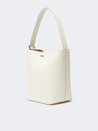 Bolsa pequena de couro Archetipo, branca