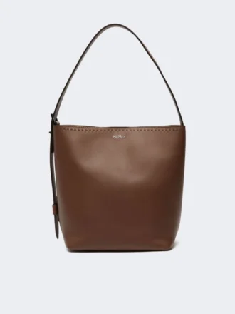 Bolsa pequena de couro Archetipo, castanha