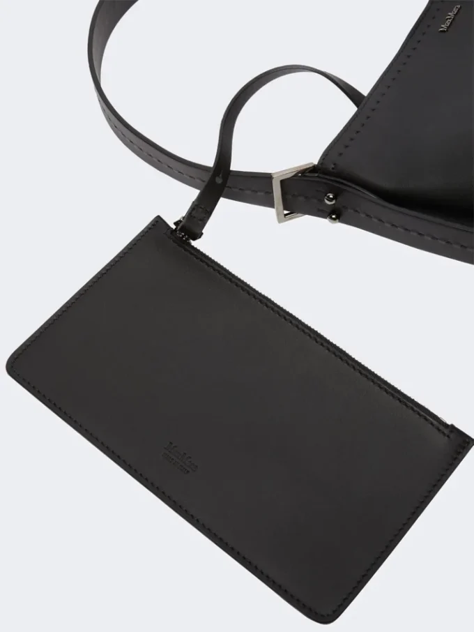 Bolsa pequena de couro Archetipo, preta Bolsa pequena de couro Archetipo, preta