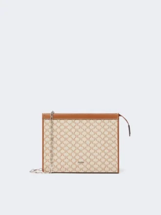 Bolsa pequena em jacquard de algodão, castanho avelã Bolsa pequena em jacquard de algodão, castanho avelã