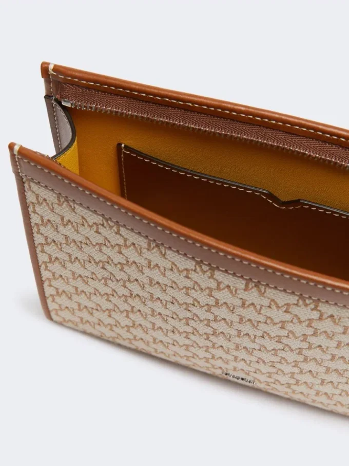 Bolsa pequena em jacquard de algodão, castanho avelã Bolsa pequena em jacquard de algodão, castanho avelã