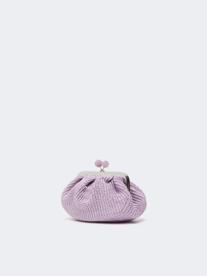 Bolsa pequena Pasticcino com efeito de ráfia, lilás Bolsa pequena Pasticcino com efeito de ráfia, lilás