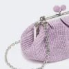 Bolsa pequena Pasticcino com efeito de ráfia, lilás Bolsa pequena Pasticcino com efeito de ráfia, lilás