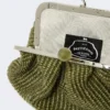 Bolsa pequena Pasticcino com efeito de ráfia, verde salva
