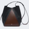 Bolsa tipo balde média, castanho avelã Bolsa tipo balde média, castanho avelã