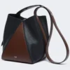 Bolsa tipo balde média, castanho avelã Bolsa tipo balde média, castanho avelã