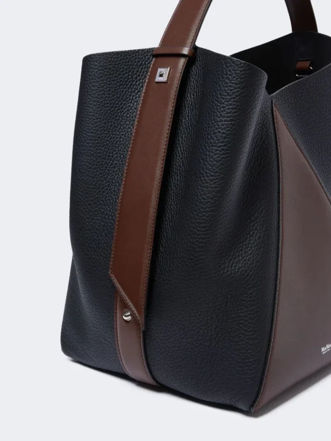 Bolsa tipo balde média, castanho avelã Bolsa tipo balde média, castanho avelã
