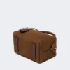 Bolsa tipo bowler pequena em pele nubuck, castanho escuro Bolsa tipo bowler pequena em pele nubuck, castanho escuro