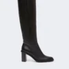 Botas de couro, pretas Botas de couro, pretas