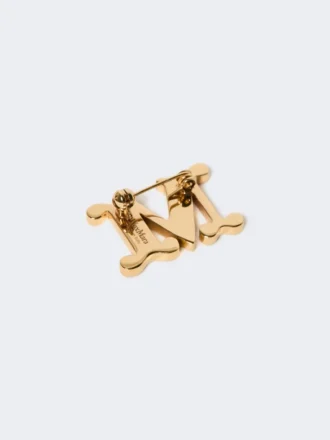 Broche com monograma adornado com cristais, vermelho