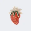 Broche de vidro, vermelho Broche de vidro, vermelho