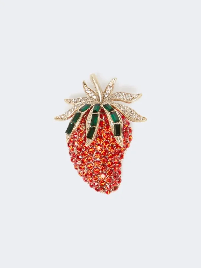 Broche de vidro, vermelho Broche de vidro, vermelho