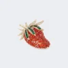 Broche de vidro, vermelho Broche de vidro, vermelho