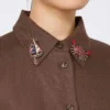 Broche em metal com strass, azul-celeste Broche em metal com strass, azul-celeste