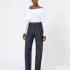 Calças de algodão com efeito denim, azul-escuro Calças de algodão com efeito denim, azul-escuro