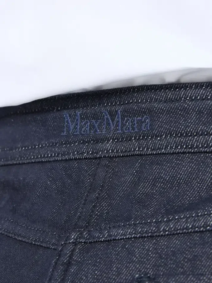 Calças de algodão com efeito denim, azul-escuro Calças de algodão com efeito denim, azul-escuro