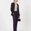 Blazer de malha Milano-knit com botões duplos, azul-marinho Blazer de malha Milano-knit com botões duplos, azul-marinho