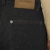 Calças de jersey com efeito denim e cinco bolsos, azul ultramar Calças de jersey com efeito denim e cinco bolsos, azul ultramar