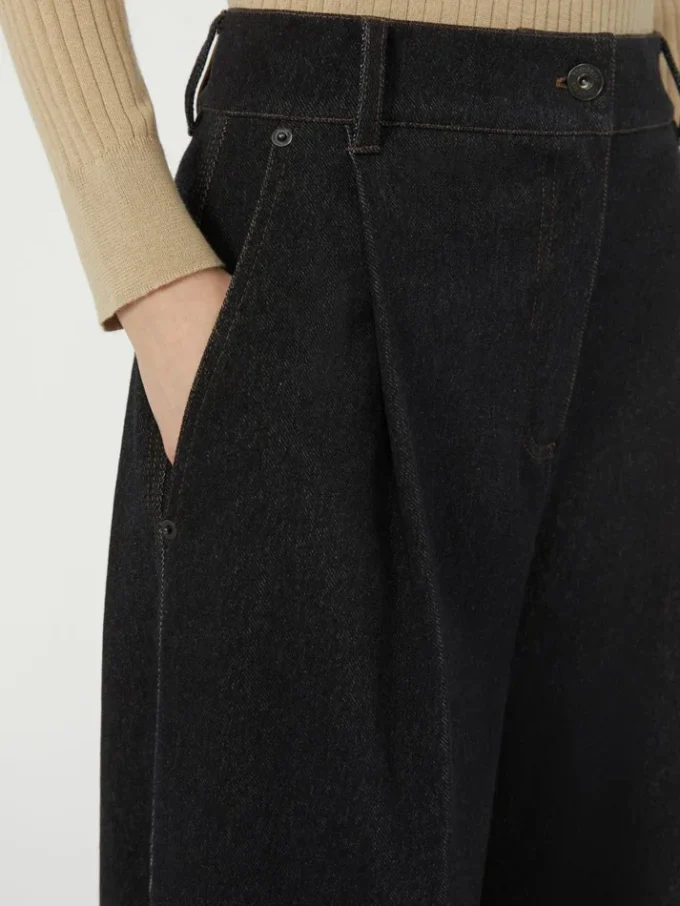 Calças de jersey com efeito denim e cinco bolsos, azul ultramar Calças de jersey com efeito denim e cinco bolsos, azul ultramar