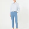 Calças de lona de viscose Double Face, azul claro Calças de lona de viscose Double Face, azul claro
