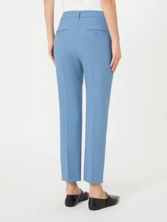 Calças de lona de viscose Double Face, azul claro Calças de lona de viscose Double Face, azul claro