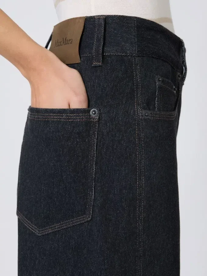 Calças em jersey com efeito denim, azul ultramar Calças em jersey com efeito denim, azul ultramar