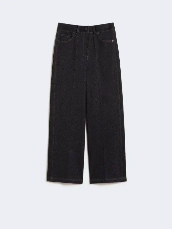 Calças em jersey com efeito denim, azul ultramar Calças em jersey com efeito denim, azul ultramar