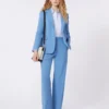 Blazer de lã elástica, azul claro Blazer de lã elástica, azul claro