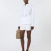 Camisa em popeline de algodão, branco óptico