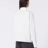 Camisa assimétrica em algodão lavado, branca