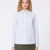 Camisa clássica de algodão, azul claro