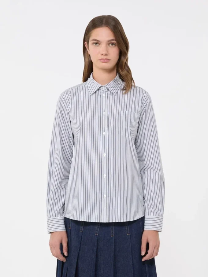 Camisa clássica de algodão, azul-marinho Camisa clássica de algodão, azul-marinho