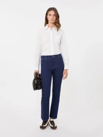 Camisa clássica de algodão, branco óptico