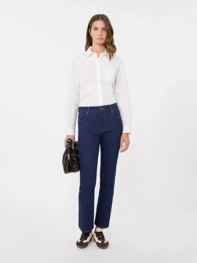 Camisa clássica de algodão, branco óptico Camisa clássica de algodão, branco óptico
