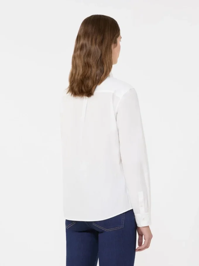 Camisa clássica de algodão, branco óptico Camisa clássica de algodão, branco óptico