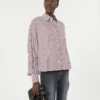 Camisa de algodão oversized, cor bordô Camisa de algodão oversized, cor bordô