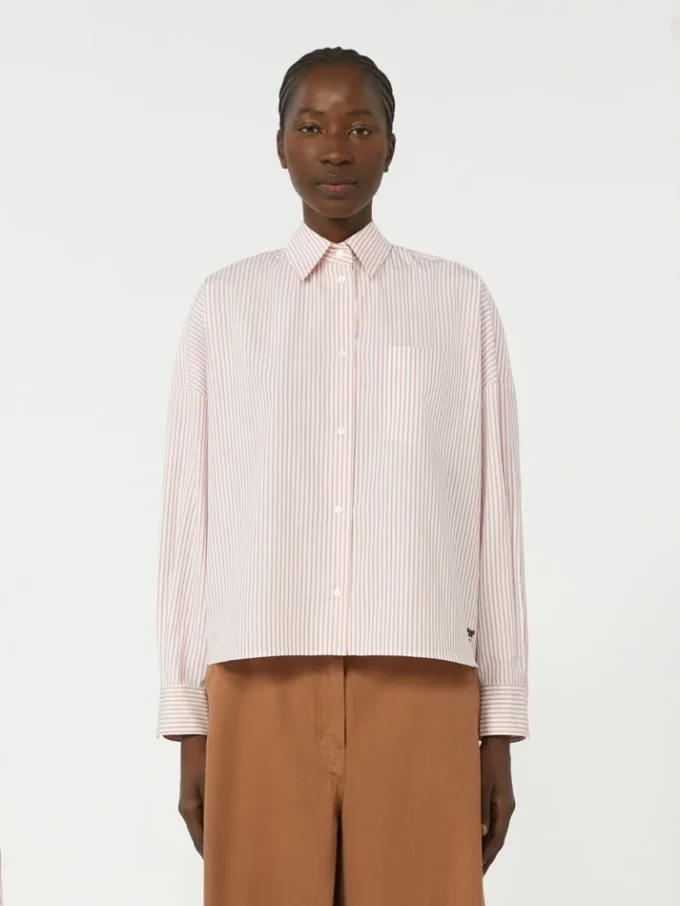 Camisa de algodão oversized, rosa Camisa de algodão oversized, rosa