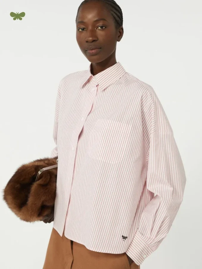 Camisa de algodão oversized, rosa Camisa de algodão oversized, rosa