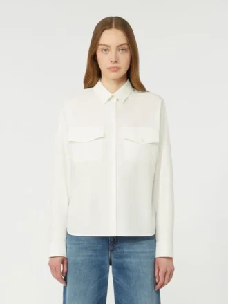 Camisa de algodão oxford, branca