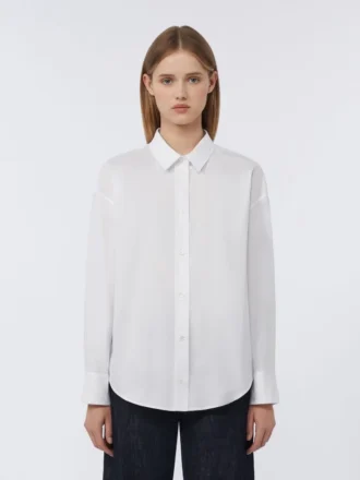 Camisa de algodão oxford, branca