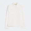 Camisa de algodão oxford, branca Camisa de algodão oxford, branca