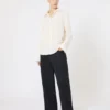 Camisa em crepe de seda, marfim