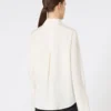 Camisa em crepe de seda, marfim