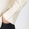 Camisa em crepe de seda, marfim