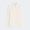 Camisa em crepe de seda, marfim