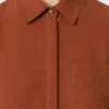 Camisa em lona de seda, terracota Camisa em lona de seda, terracota