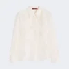 Camisa em organza de seda, branca Camisa em organza de seda, branca